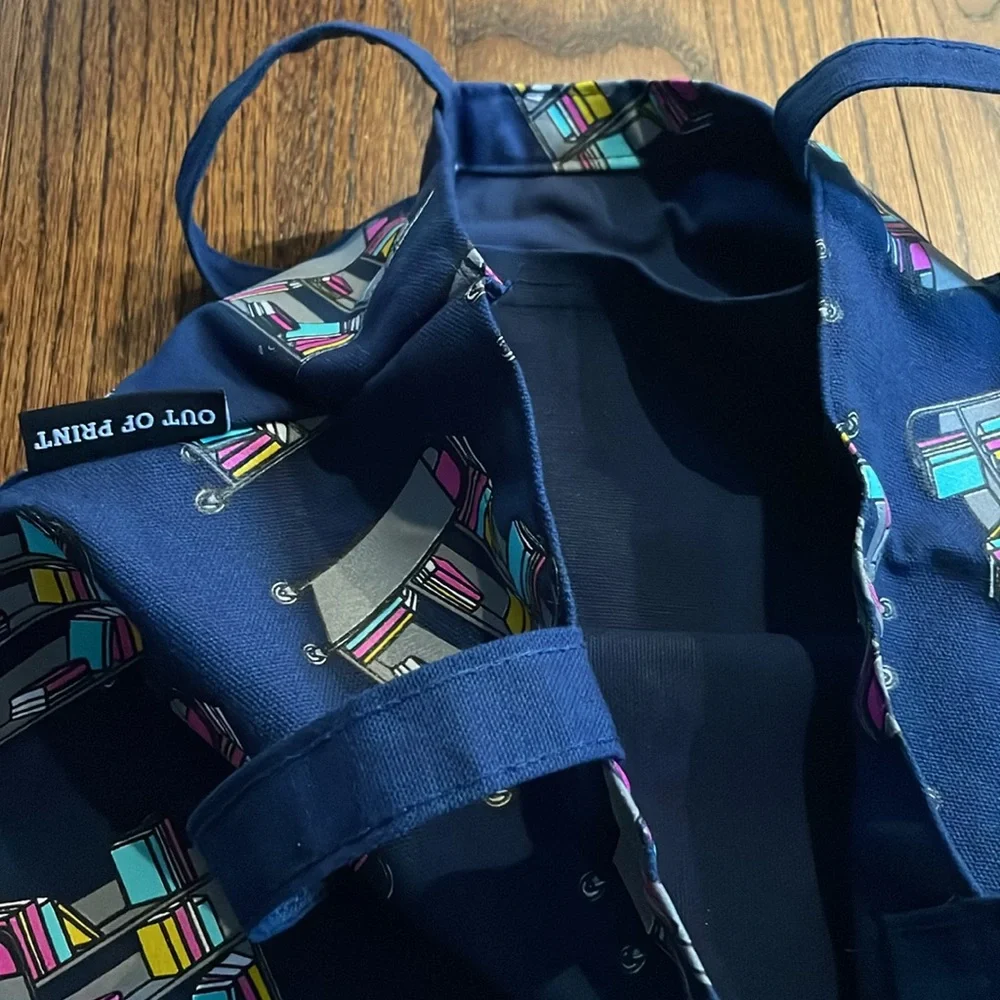 Out of Print “This is How We Roll” Book Cart Tote Bag - Picture 2 of 2